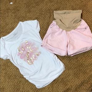 Maternity top with matching shorts!